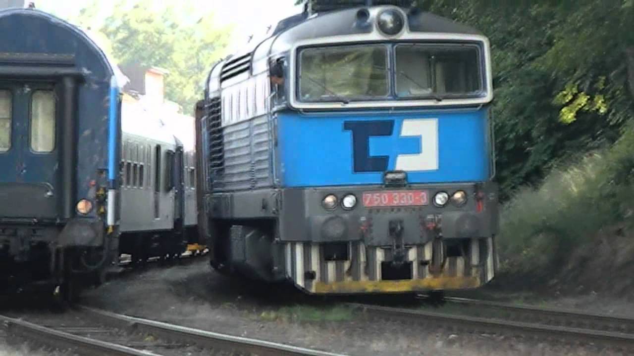 Přijezd ČD 750 330 - Posun v Jeseníku
