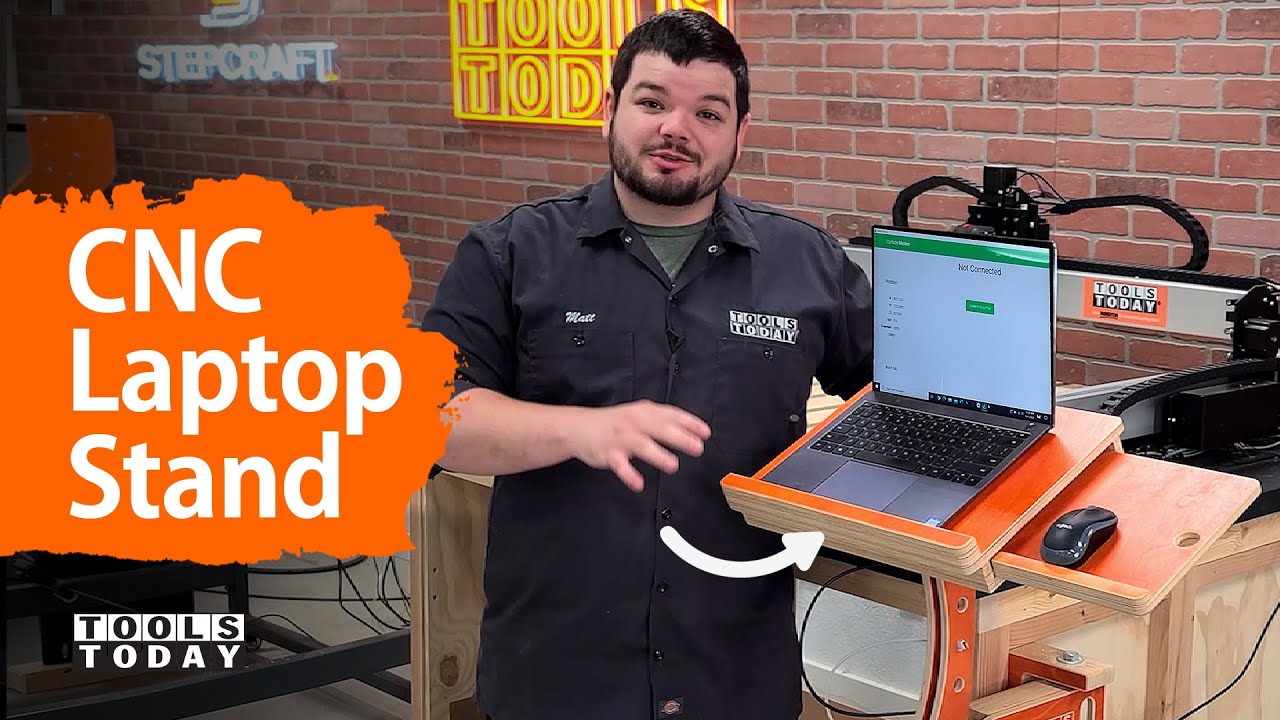Как сделать подставку для ноутбука на станке с ЧПУ | ToolsToday