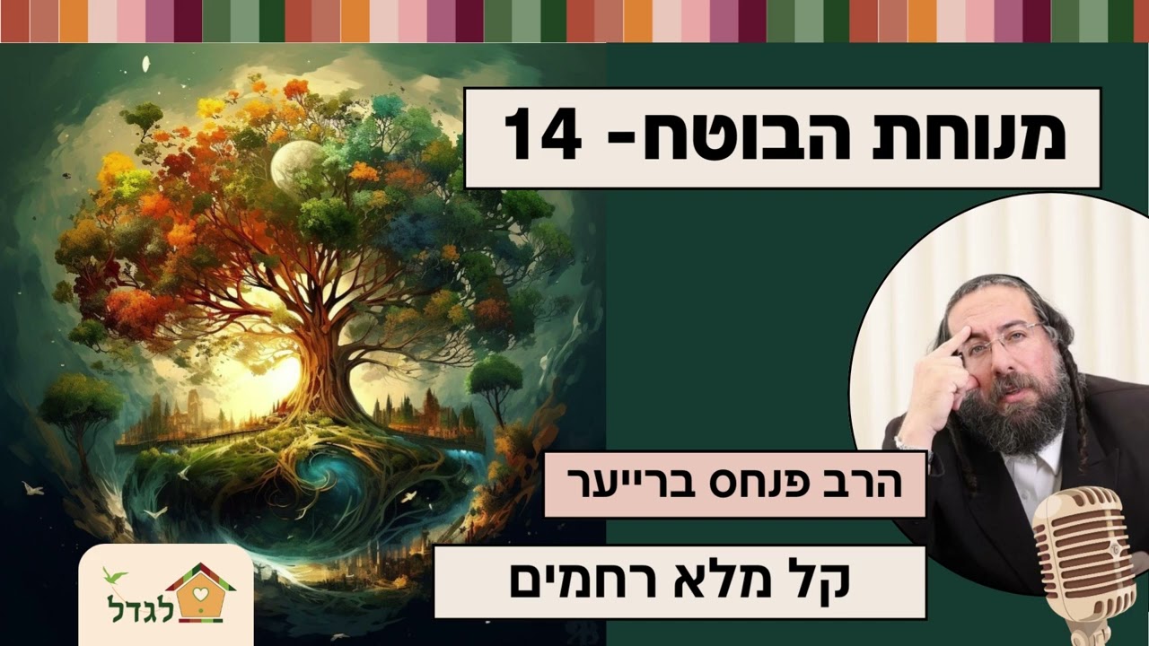 קל מלא רחמים 🔥 פלס מכוון , הרצאת חובה מחזקת לימי הלחימה- - מנוחת הבוטח  14 עם הרב פנחס ברייער