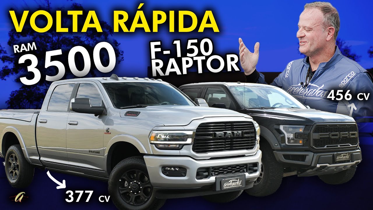 RAM 3500 E F-150 RAPTOR: RUBINHO ACELERA A MAIOR PICAPE DO BRASIL E A MAIS POTENTE DA VOLTA RÁPIDA!