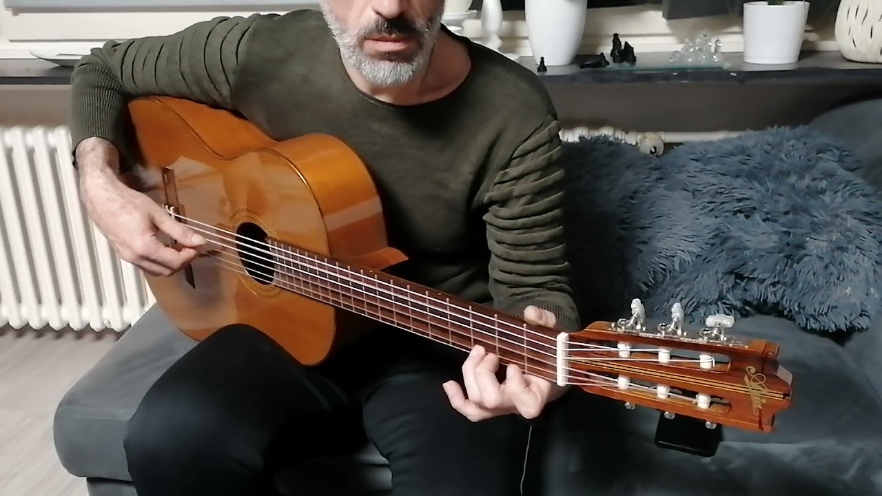 Flamenco Guitar Aria A542-F (Japan) by Ryoji Matsuoka performed by Emad Ibrahim