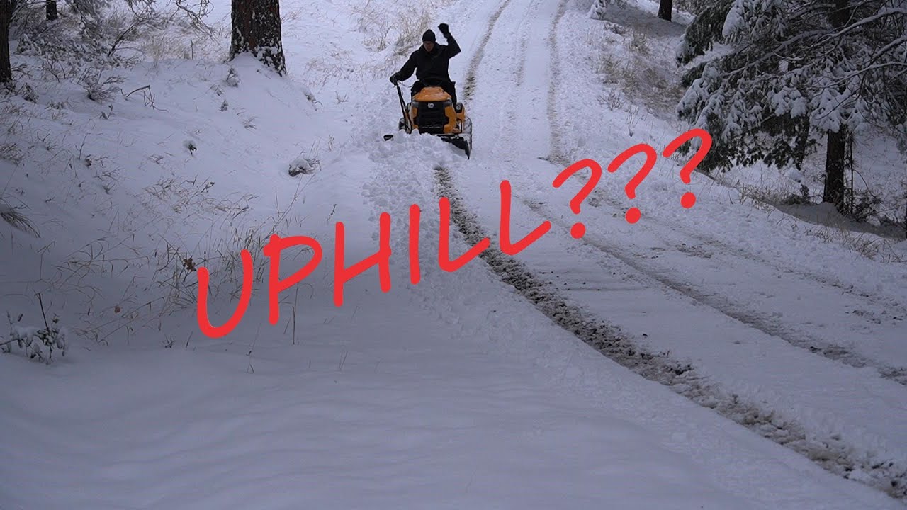 Cub Cadet XT1 ELECTRIC Snow Plowing!