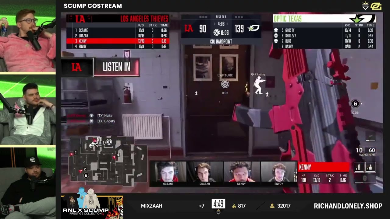 Scump Reacts to OpTic vs LA Thieves on Hotel Hardpoint!