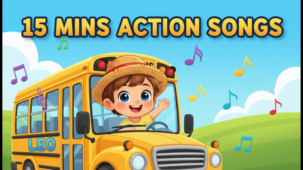 15 MINS Nursery Rhymes for Toddlers 🚌 Wheels on the Bus, Old MacDonald & More