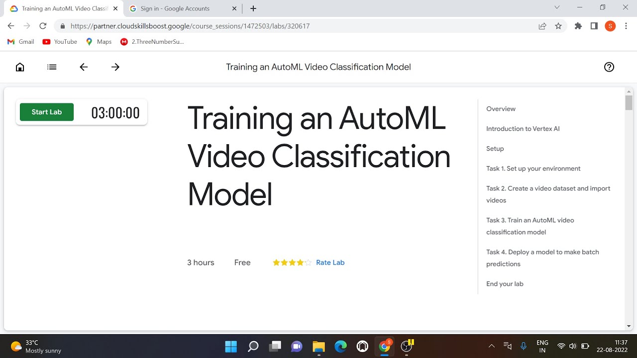 Training an AutoML Video Classification Model | Qwiklabs