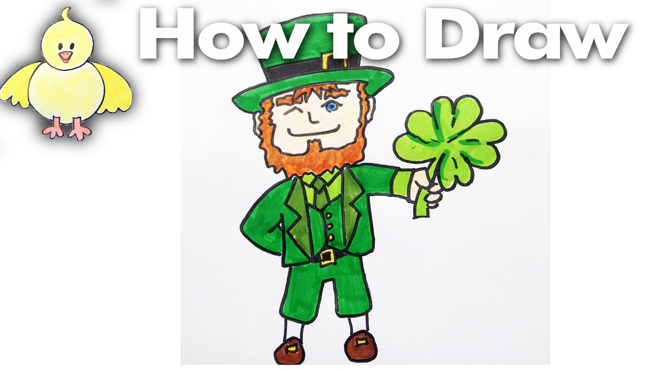 Drawing: How To Draw a Cartoon Leprechaun for Saint Patrick's Day - Step by step