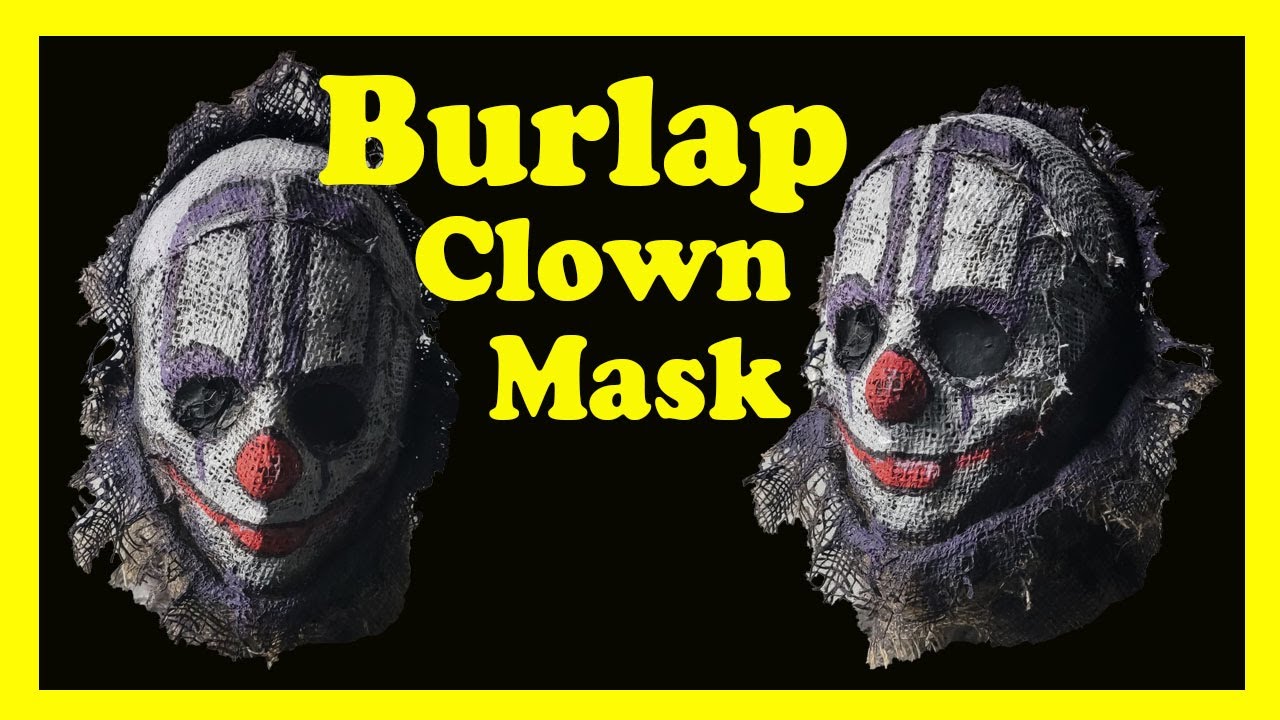 Burlap Clown Mask