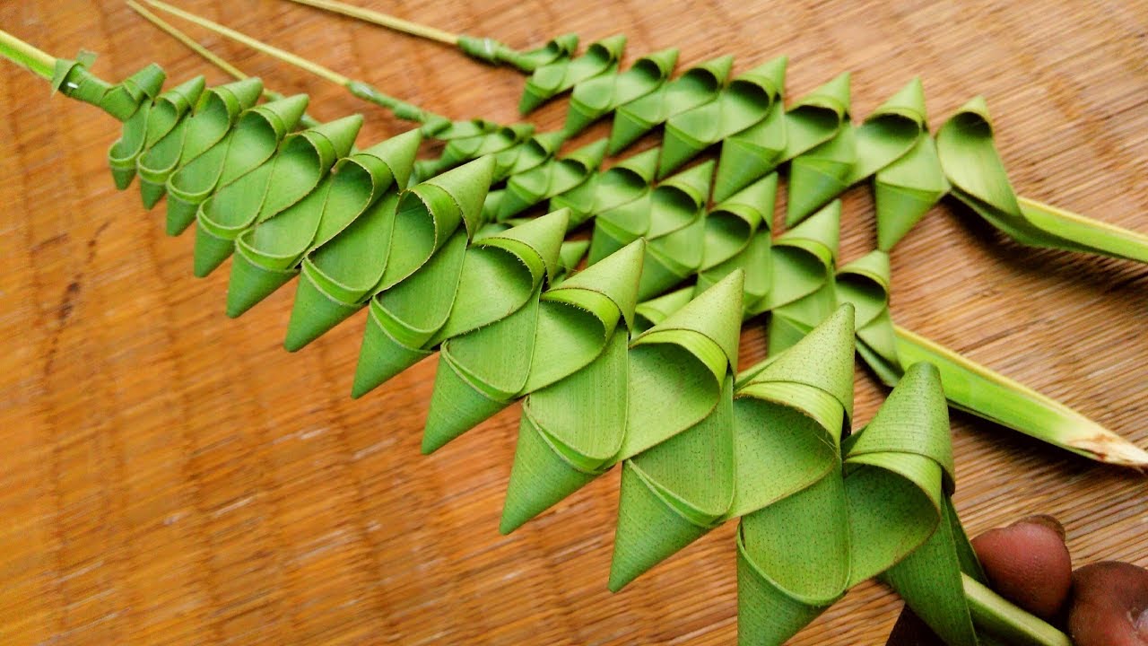How to make palm beautiful stick 3(coconut tree leaf)