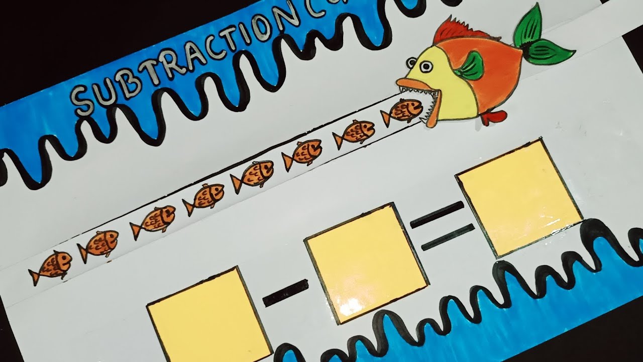 MATHS TLM / Subtraction TLM/ tlm for primary school /subtraction activity chart /TLM /school project