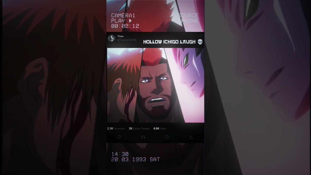 Hollow ichigo's laugh 💀|#ichigo #bleach #hollow#hollowichigo #hollowmask