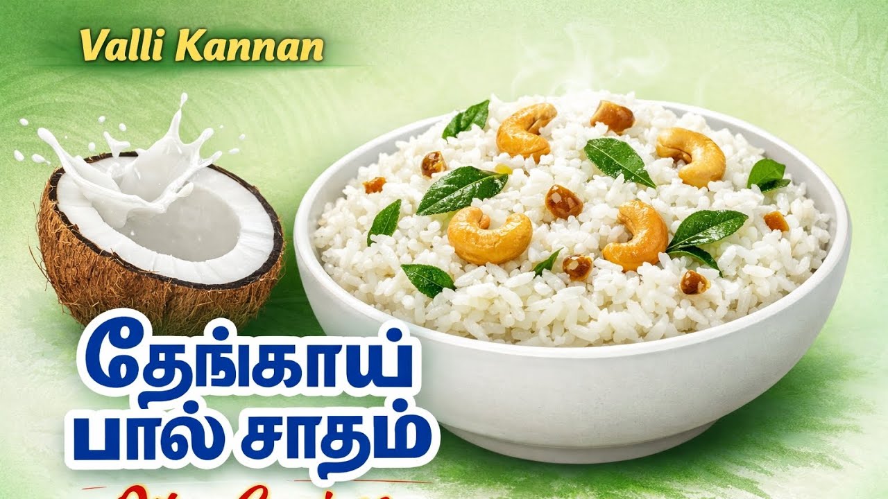 கால் மணி நேரத்தில் சூடான சுவையான தேங்காய் பால் சாதம் தயார். 