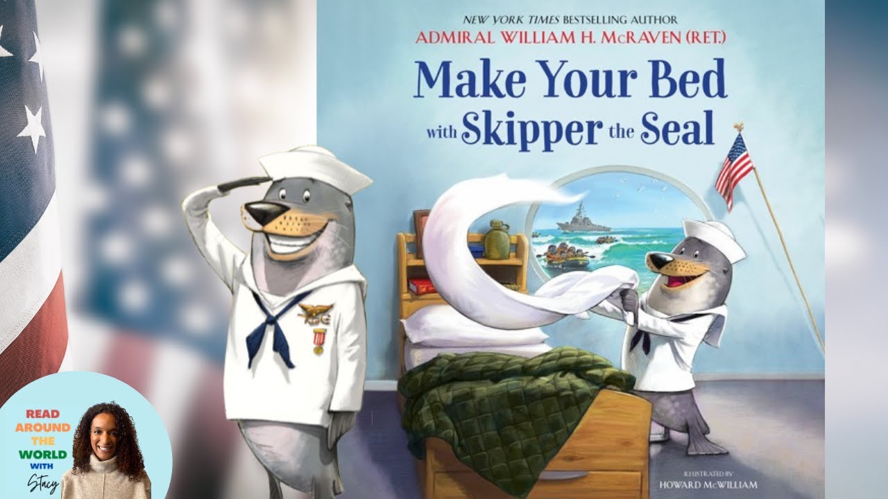 🇺🇸 Make Your Bed with Skipper the Seal Read-Aloud Story for kids.