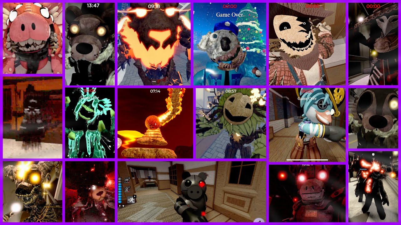 ALL PIGGY BRANCHED REALITIES JUMPSCARES! (INFERNO’S FLAME KINGDOM PART 1!)
