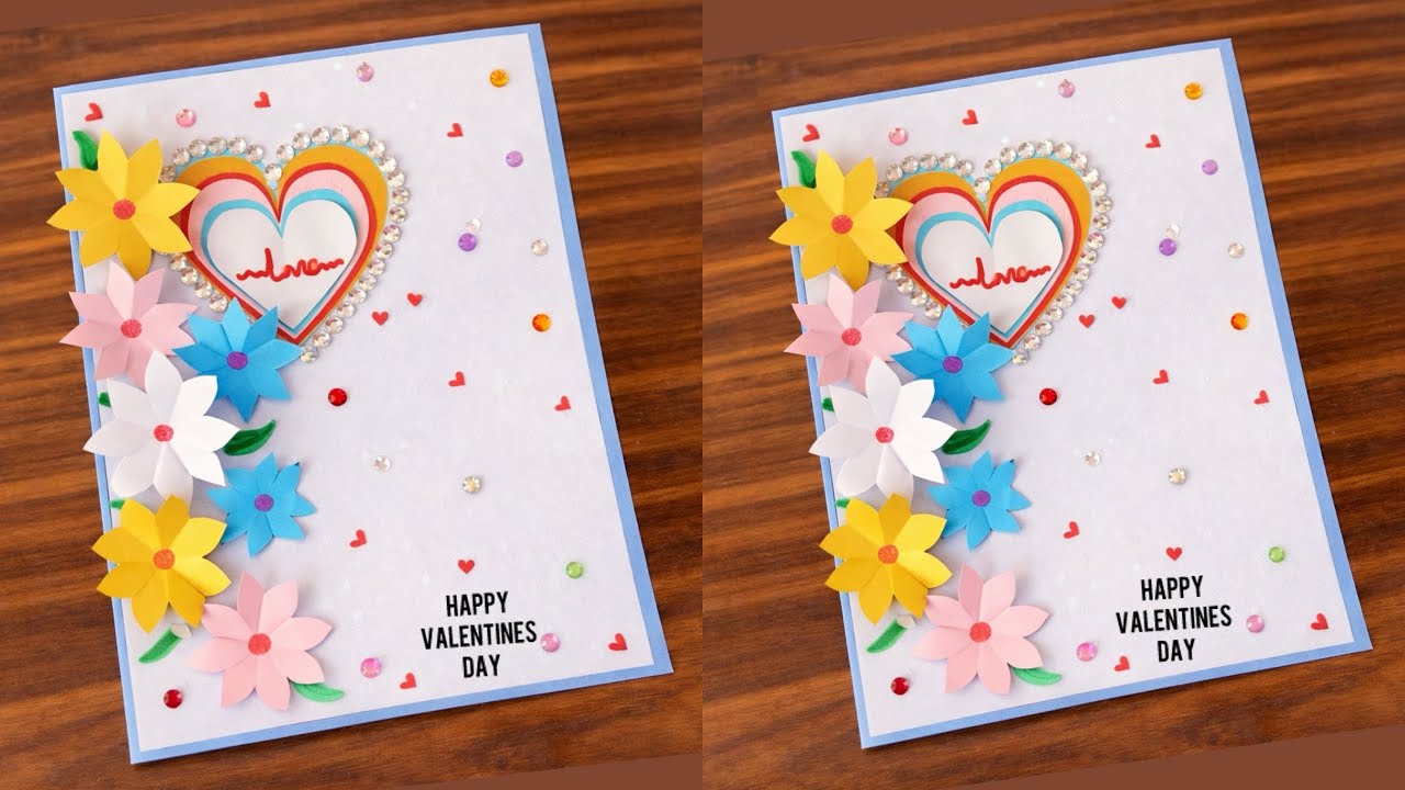 Valentine’s day card | How to make valentines day greeting card 
