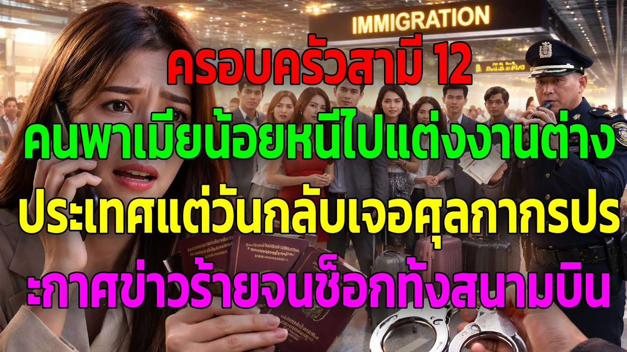 ครอบครัวสามี 12คนพาเมียน้อยหนีไปแต่งงานต่างประเทศแต่วันกลับเจอศุลกากรประกาศข่าวร้ายจนช็อกทั้งสนามบิน