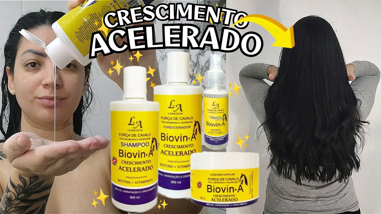 KIT DE TRATAMENTO PARA CRESCIMENTO CAPILAR ✨✨ BIOVIN-A CRESCIMENTO ACELERADO da L e A Cosméticos 💊