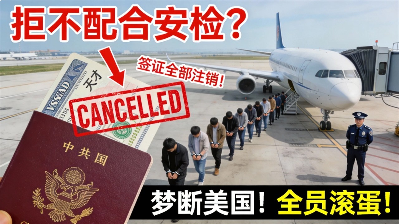 清华20人天才团大闹纽约机场！拒不配合安检高喊：'规则不配约束我们！' 华裔警官到场后，一场'精英狩猎'开始！20人全被注销签证！梦断美国！