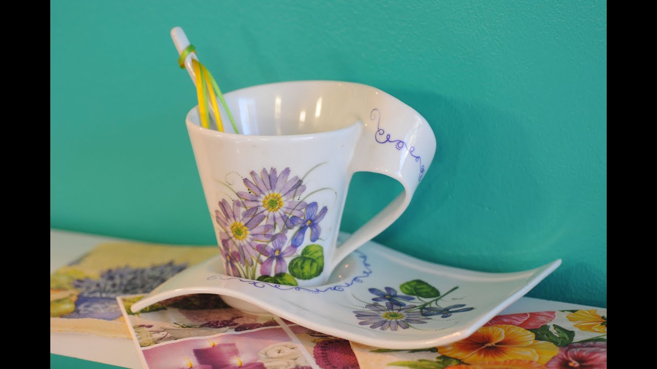 Decoupage sobre Vajilla - Horno de Casa - Vitrificable - Herminia Devoto - Conny Mellien Becker