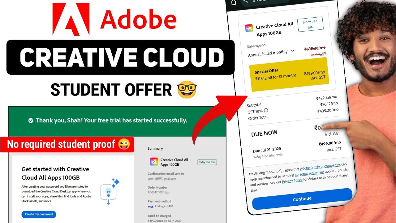 Adobe Student Verification Process 2025 to 2026 | Adobe Creative Cloud At Just ₹499 Student Plan
