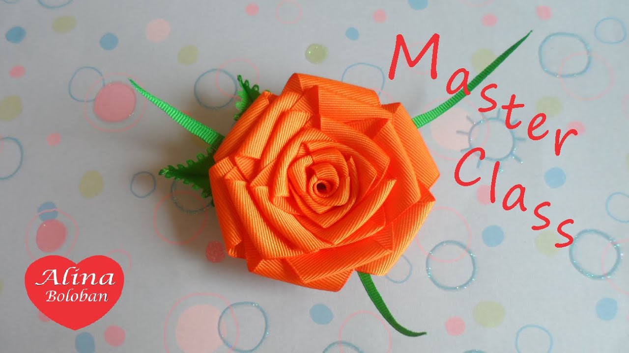 Роза из Репсовых Лент . Мастер класс / How to Make : Rose from rep Lent. Diy
