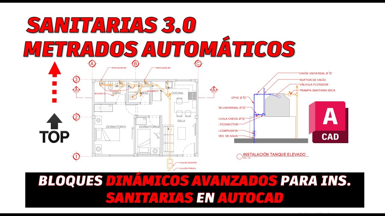 INSTALACIONES SANITARIAS 3.0 METRADOS AUTOMÁTICOS | BLOQUES DINÁMICOS AVANZADOS HERO ARQ.