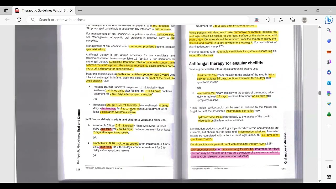 ADC therapeutic guidelines Tg(pg 114-119)#adc #adcgroup #tg #dental#dentistry#australia