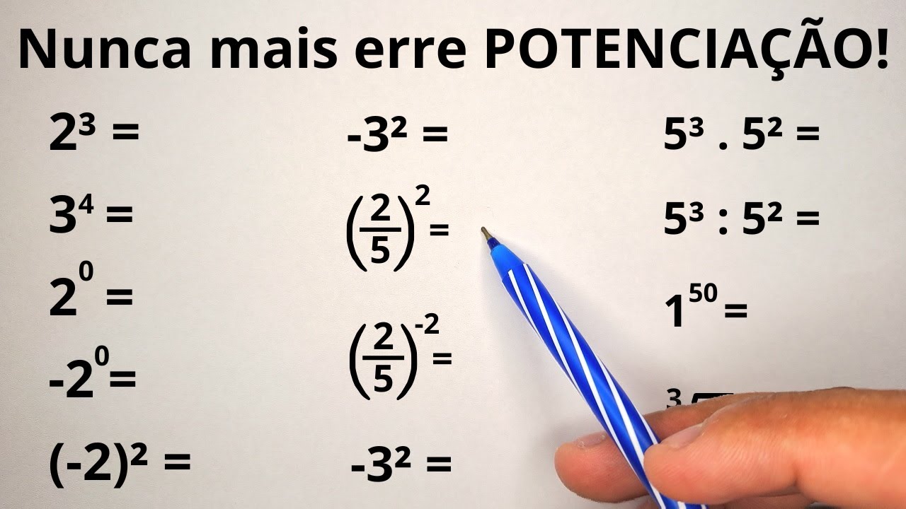 POTENCIA&Ccedil;&Atilde;O: Entenda todas as Propriedades de forma simples em 11 MINUTOS