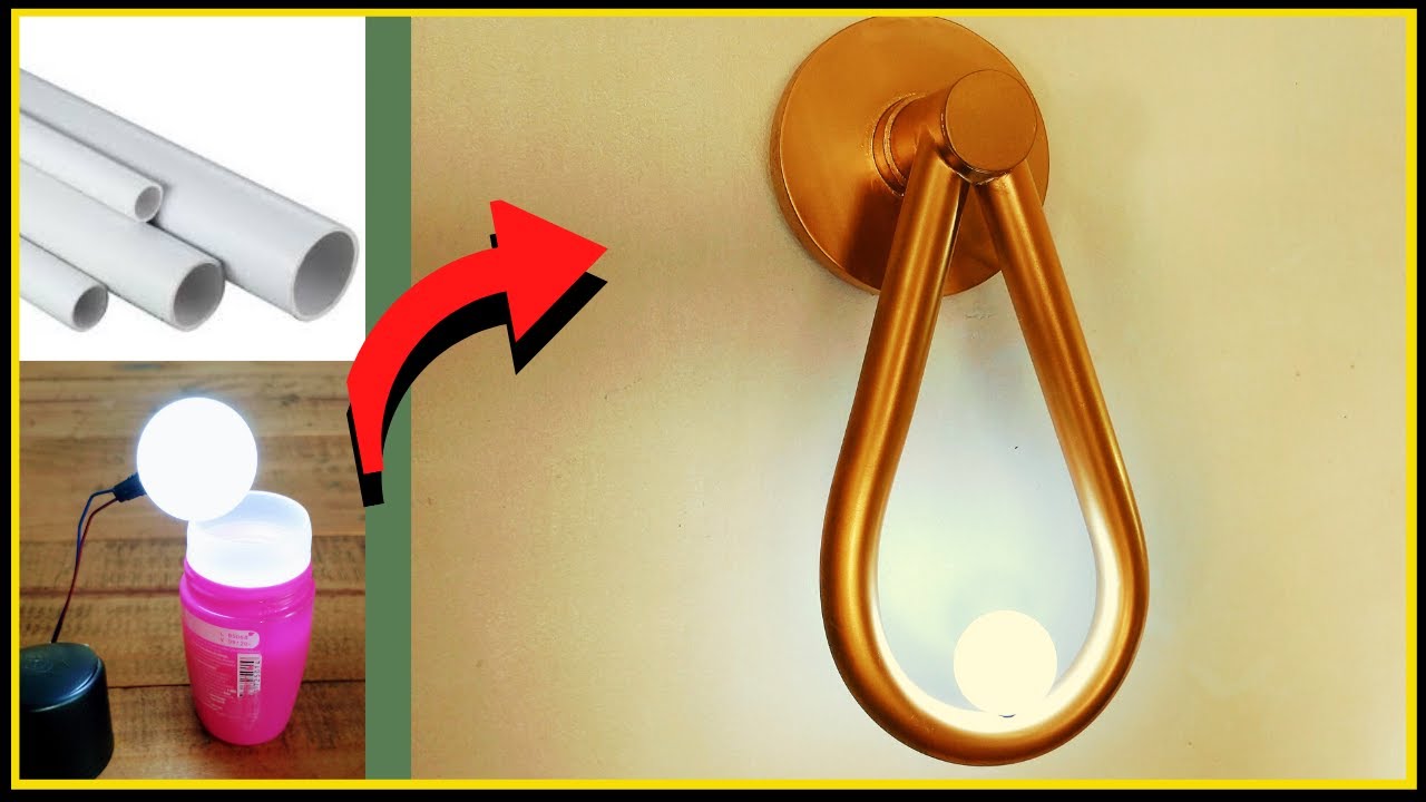 Luminária de Parede/Arandela-  DIY (Com Roll On e PVC) | DIY Wall/Sconce (With Roll On and PVC)