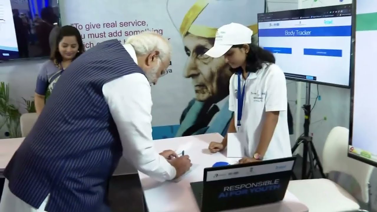 PM Modi walks through exhibition at Digital India Week 2022 in Gandhinagar, Gujarat