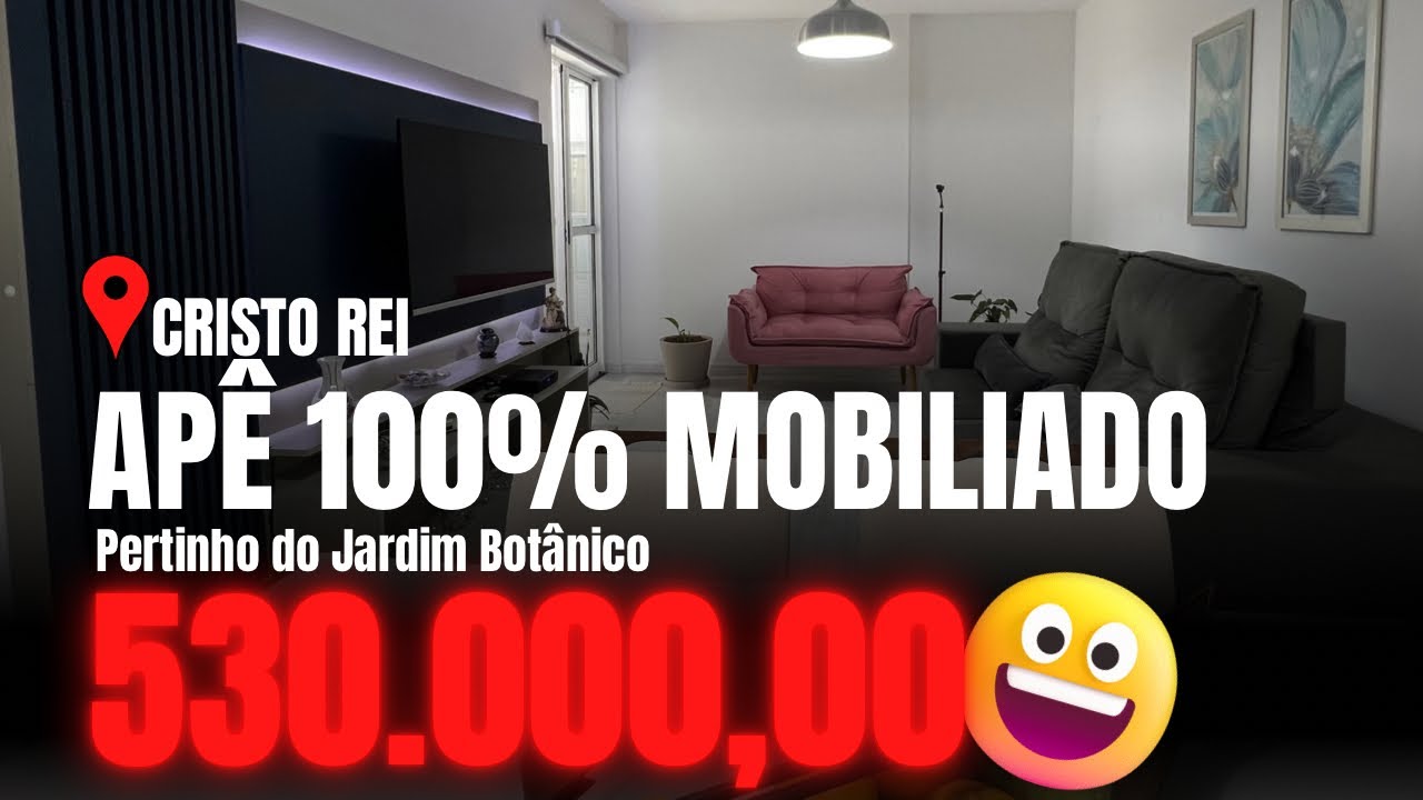 🥰🤩Lindo apartamento 100% MOBILIADO😱em Curitiba no Cristo rei, pertinho do Jardim botânico 🤩