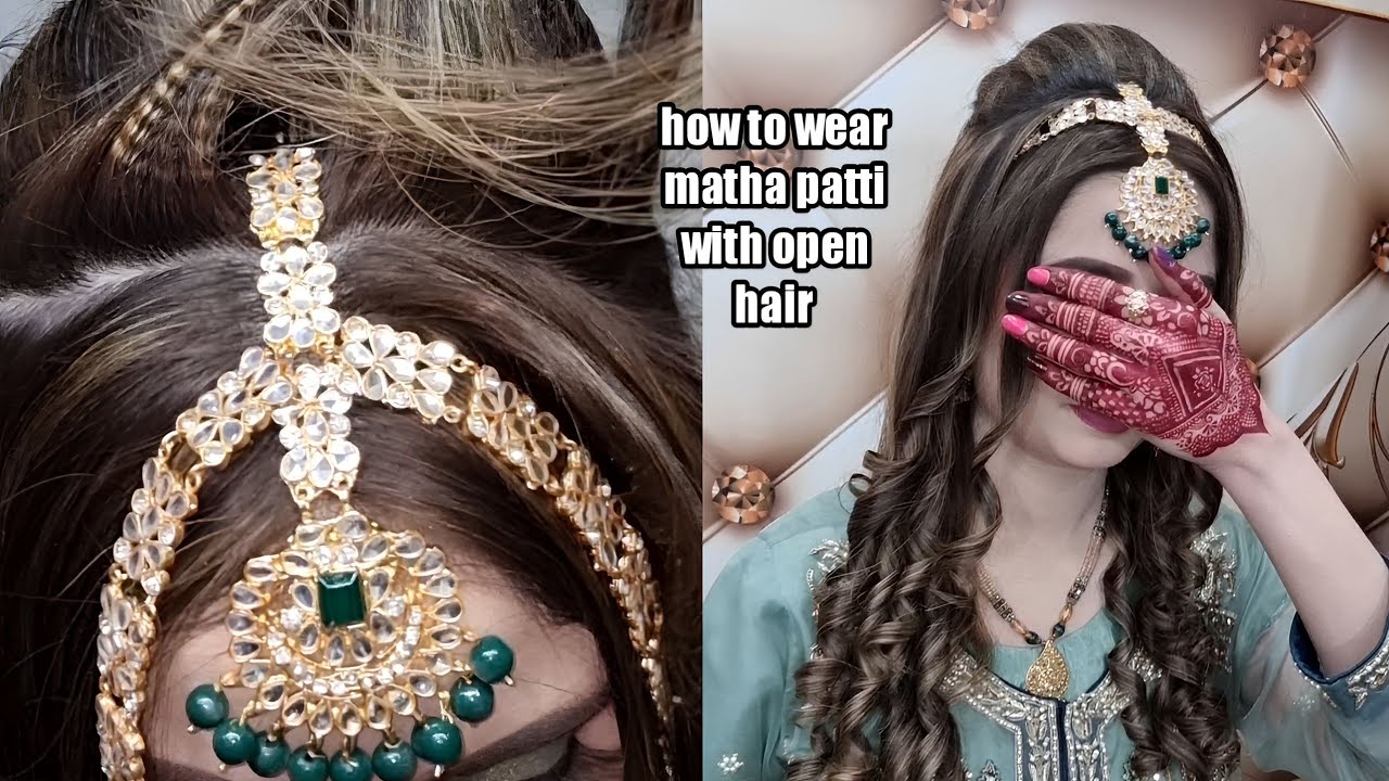 How To Wear Trendy Matha Patti || Wedding Hairstyle with Matha Patti