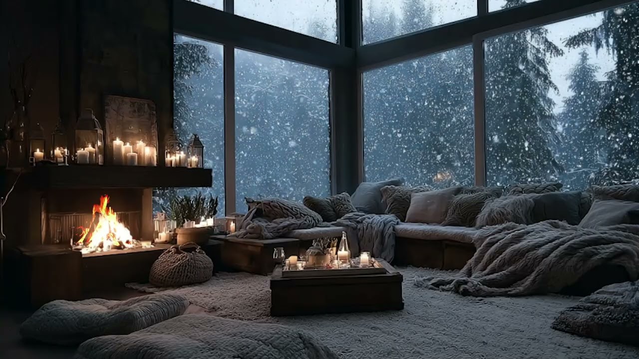 Fireplace Piano Ambience – Calm Piano Music for Relaxation & Deep Sleep