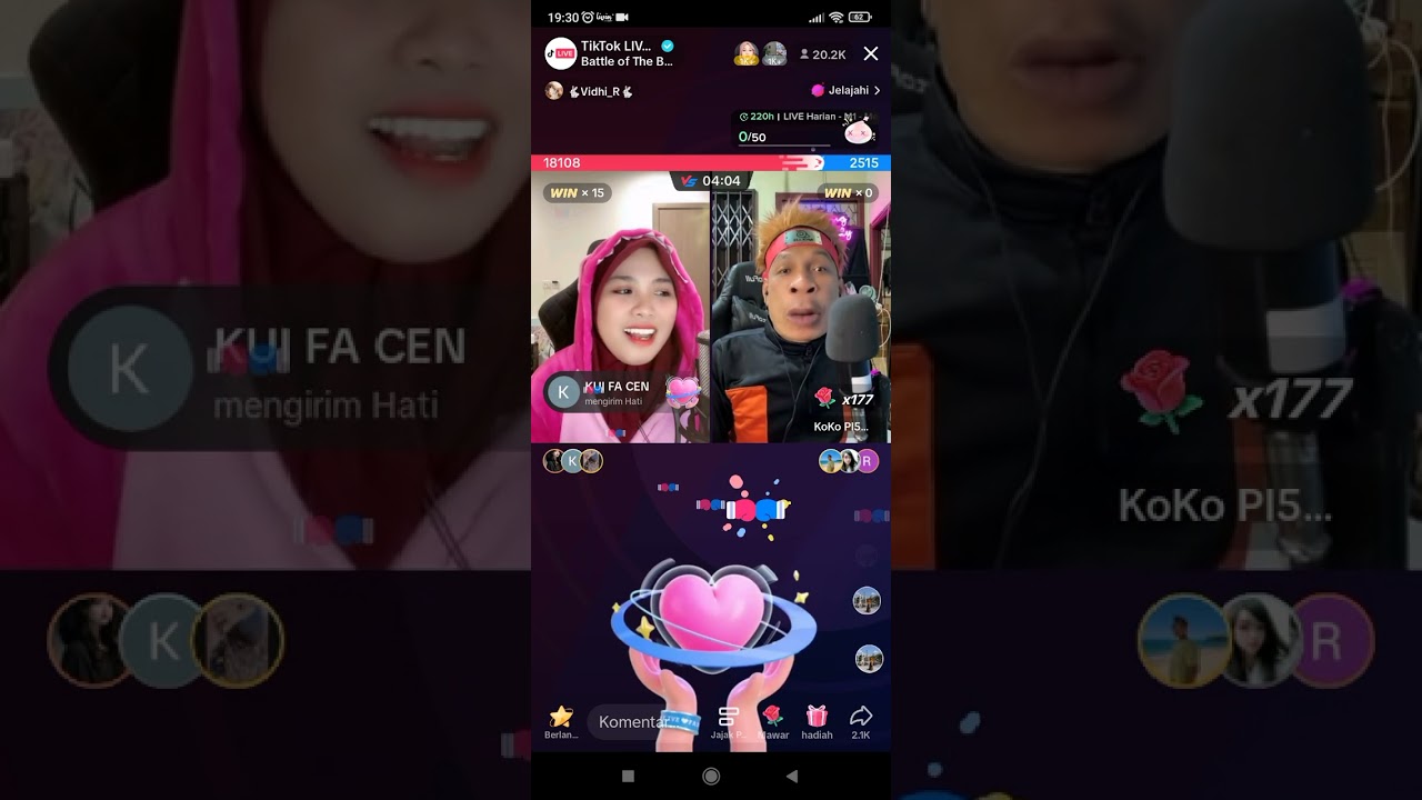 PK Persahabatan Tiktok Live Music Vidhia dan Koko Pisang