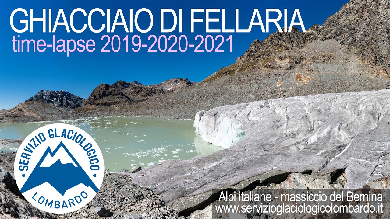 Ghiacciaio di Fellaria - time-lapse evoluzione della fronte 2019-2020-2021