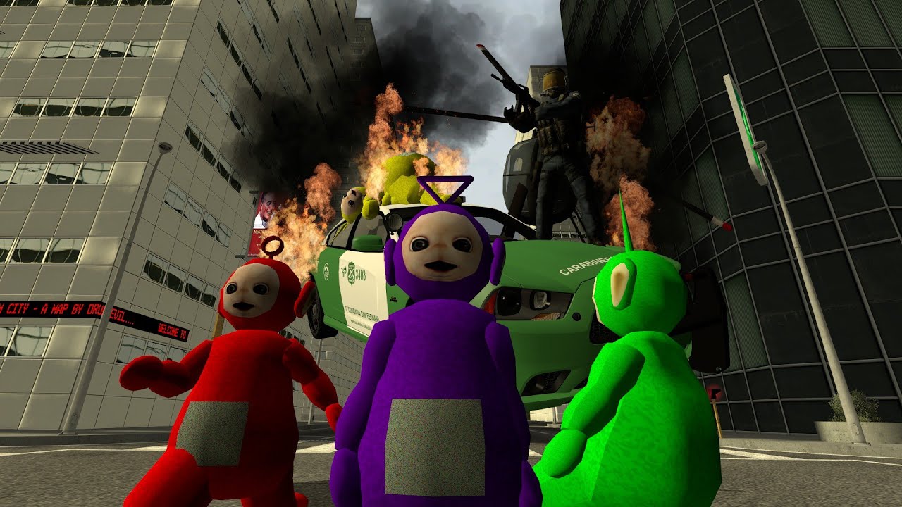 Los Teletubbies Por la Ciudad(Remastered)- Garry's Mod(Loquendo)