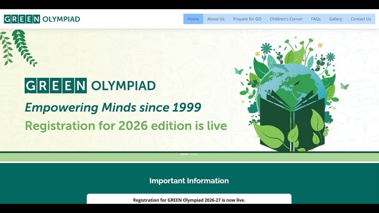 GREEN Olympiad 2026 - School Registration Tutorial (English)