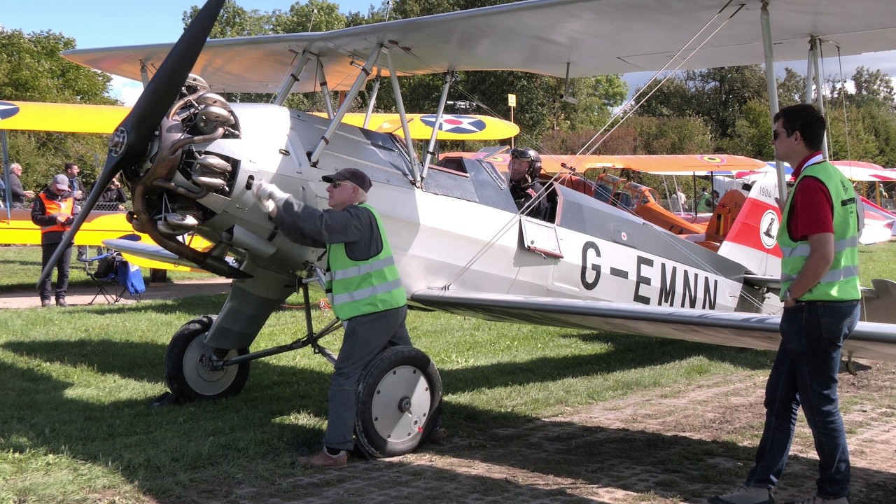 1936 Focke-Wulf FW-44J Stieglitz – Siemens Radial Sound! | Hahnweide Airshow | G-EMNN
