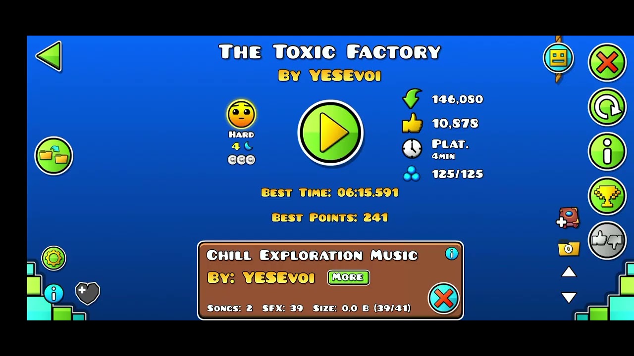 Playing chill dash list in geometry dash