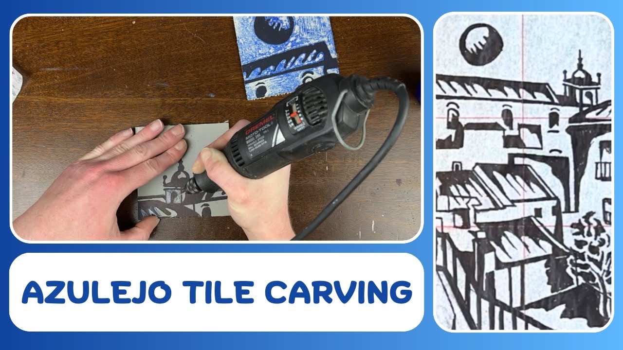 Designing My Own Azulejo Tile | From Travel Photo to Linocut