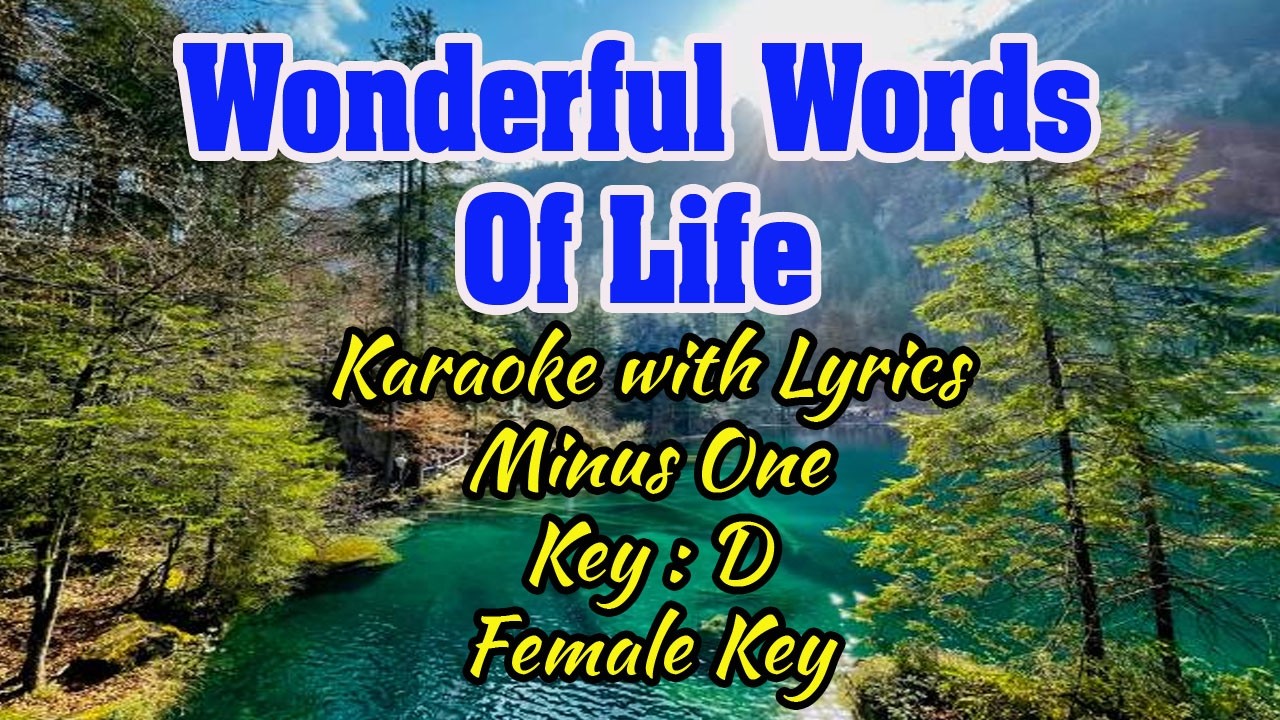 WONDERFUL WORDS OF LIFE | Karaoke (Low Key)