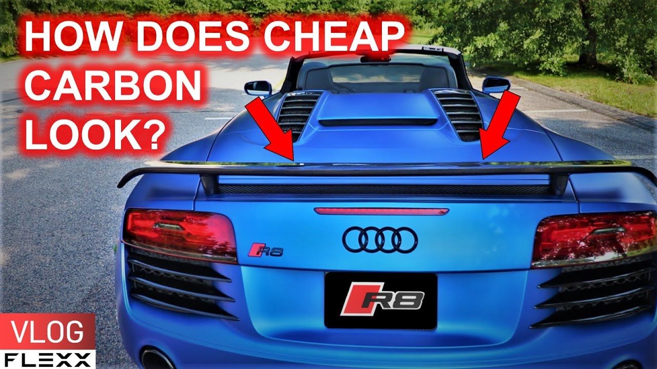R8 Mods: CARBON WING & CANARDS installed on Gen1 Audi R8