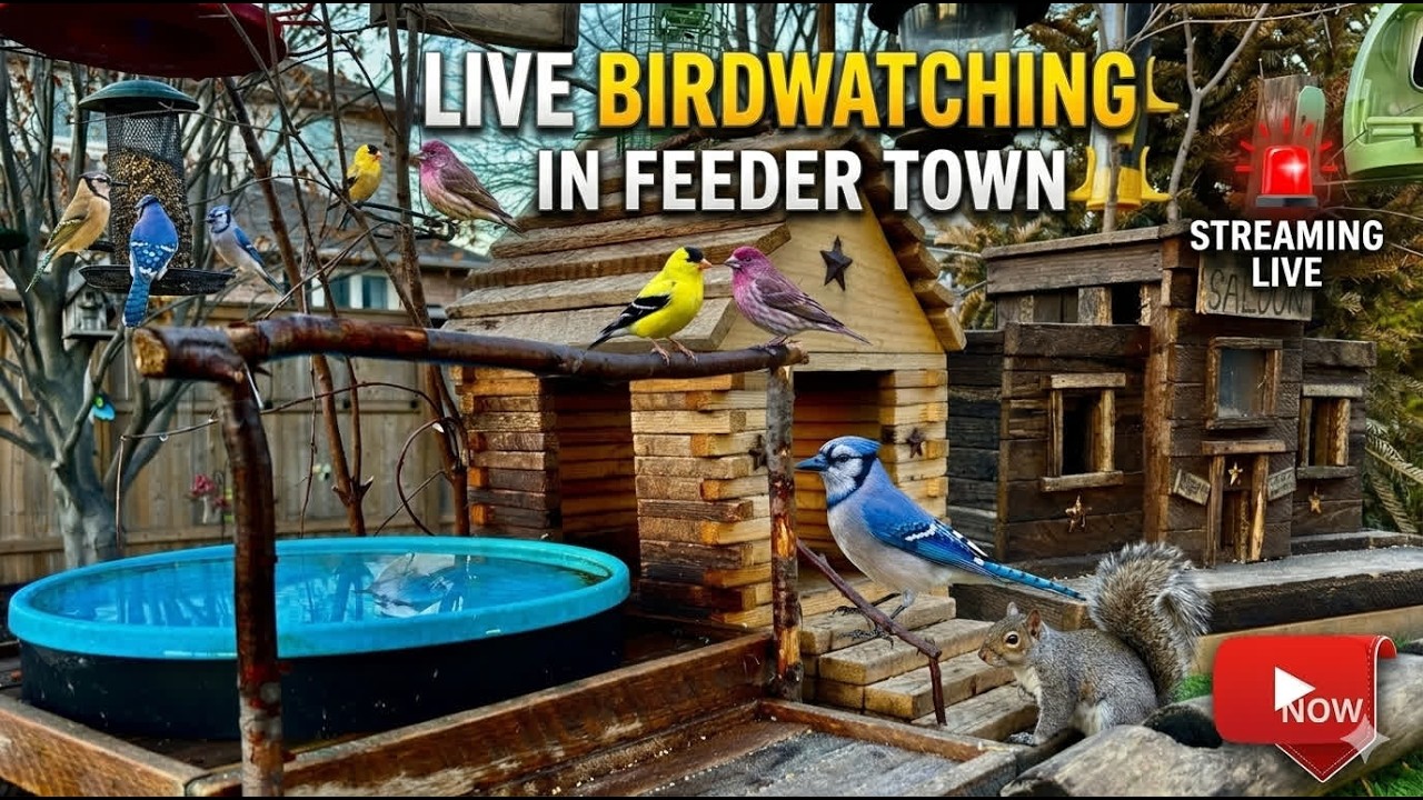 4K 🐦 Ontario Backyard Bird & Squirrel Watching - Squirrels & Birds | Cat TV  • Relaxing