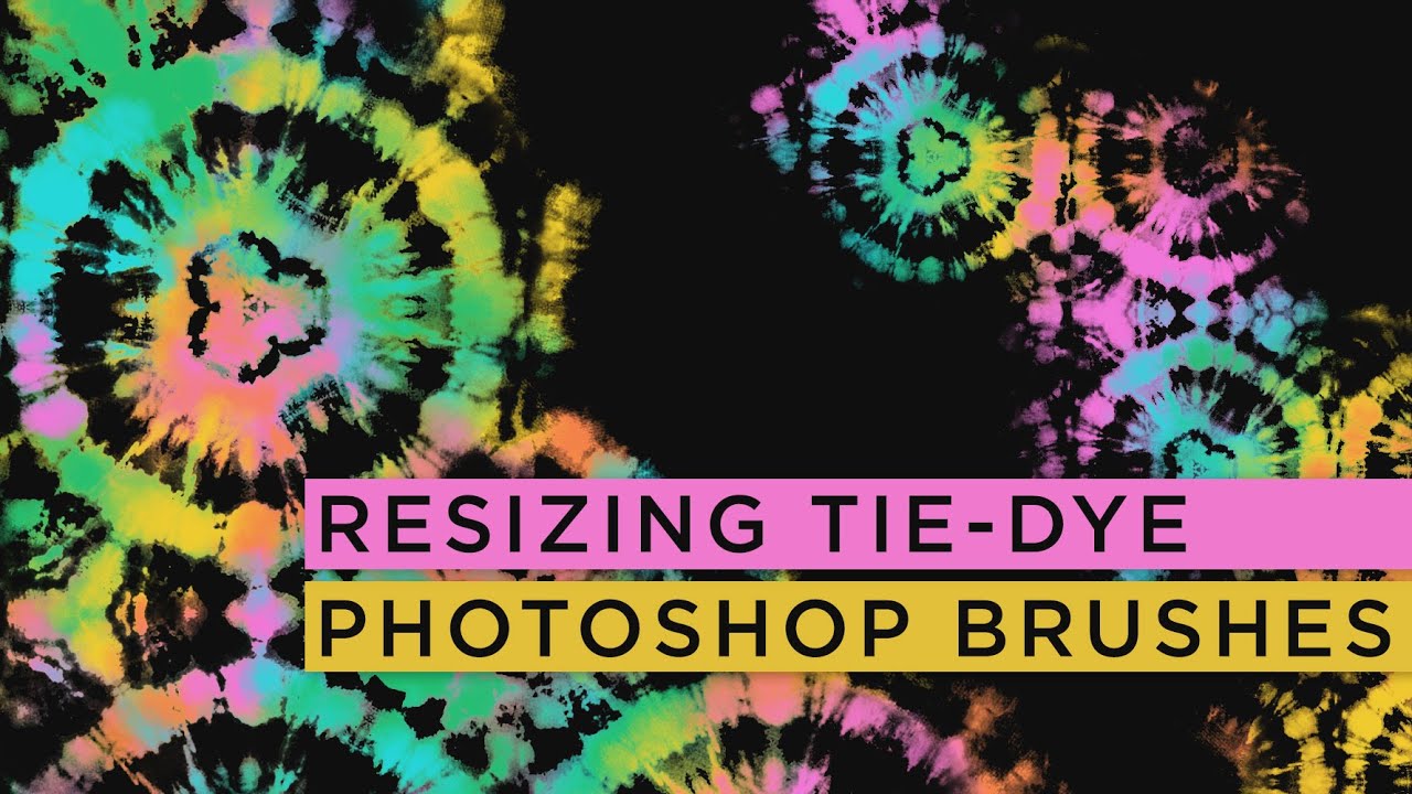 How to resize digital tie-dye patterns & textures in Photoshop: Watercolor Tie-Dye Photoshop Brushes