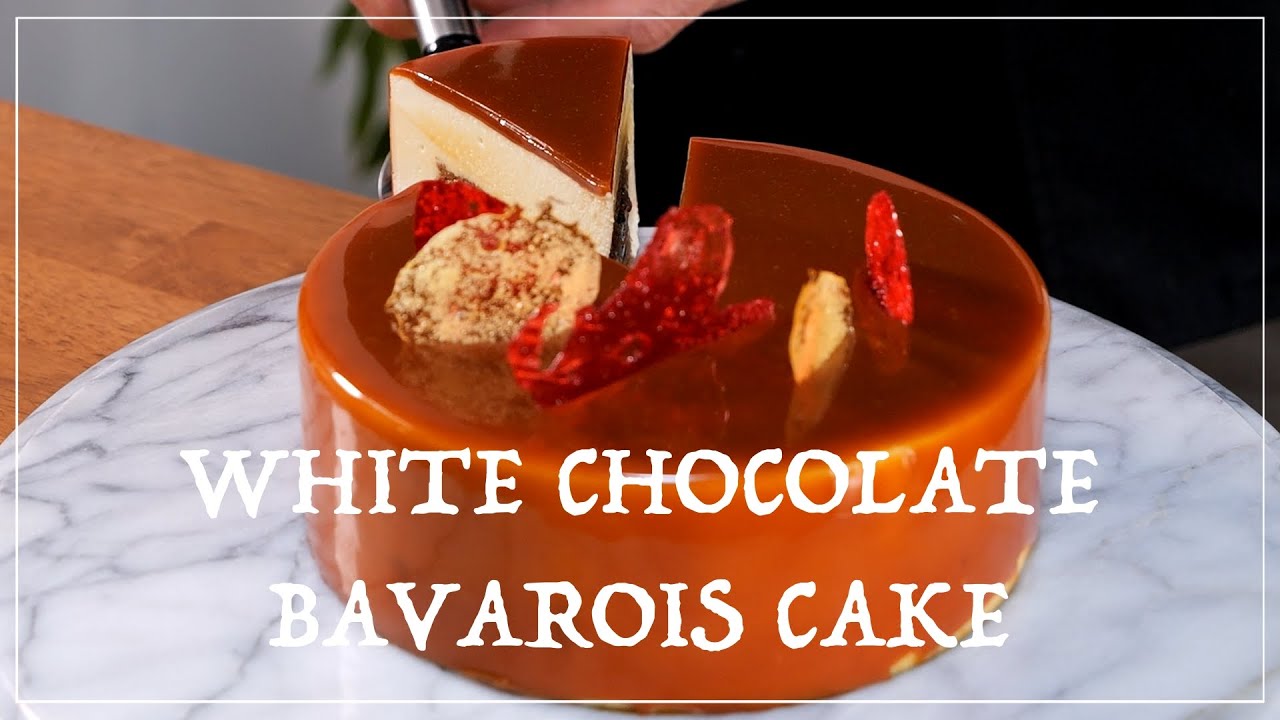 【キャラメルソース】ホワイトチョコ ババロア ケーキ White chocolate bavarois cake