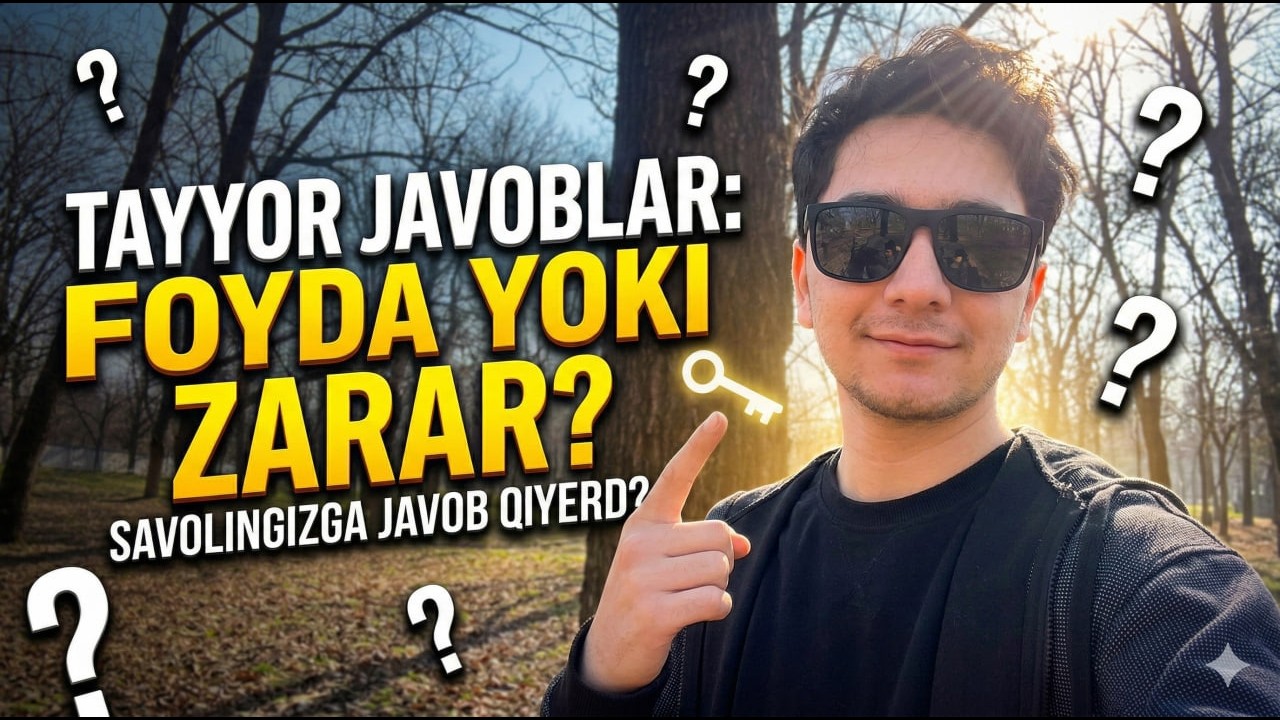 Nima uchun tayyor javoblarni qidiramiz? O'z hayotingiz uchun mas'uliyatni his qiling!