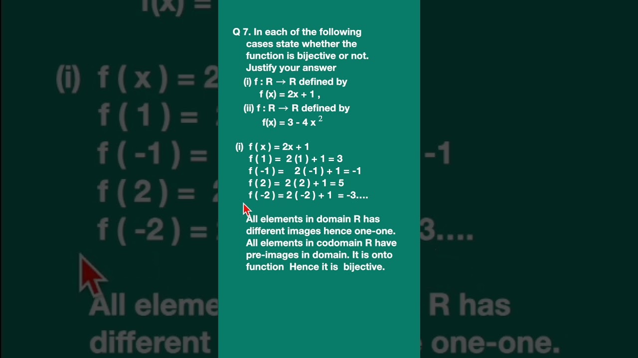 10th MATH | EXERCISE 1.4 sum 7- Solutions |Types of Functions#MathSimplified #Samacheer Kalvi