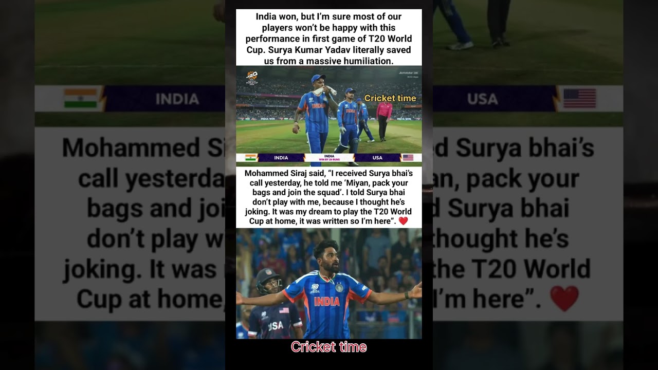 India won,but I&rsquo;m sure most of our players won&rsquo;t be happy with this performance in first game of T20