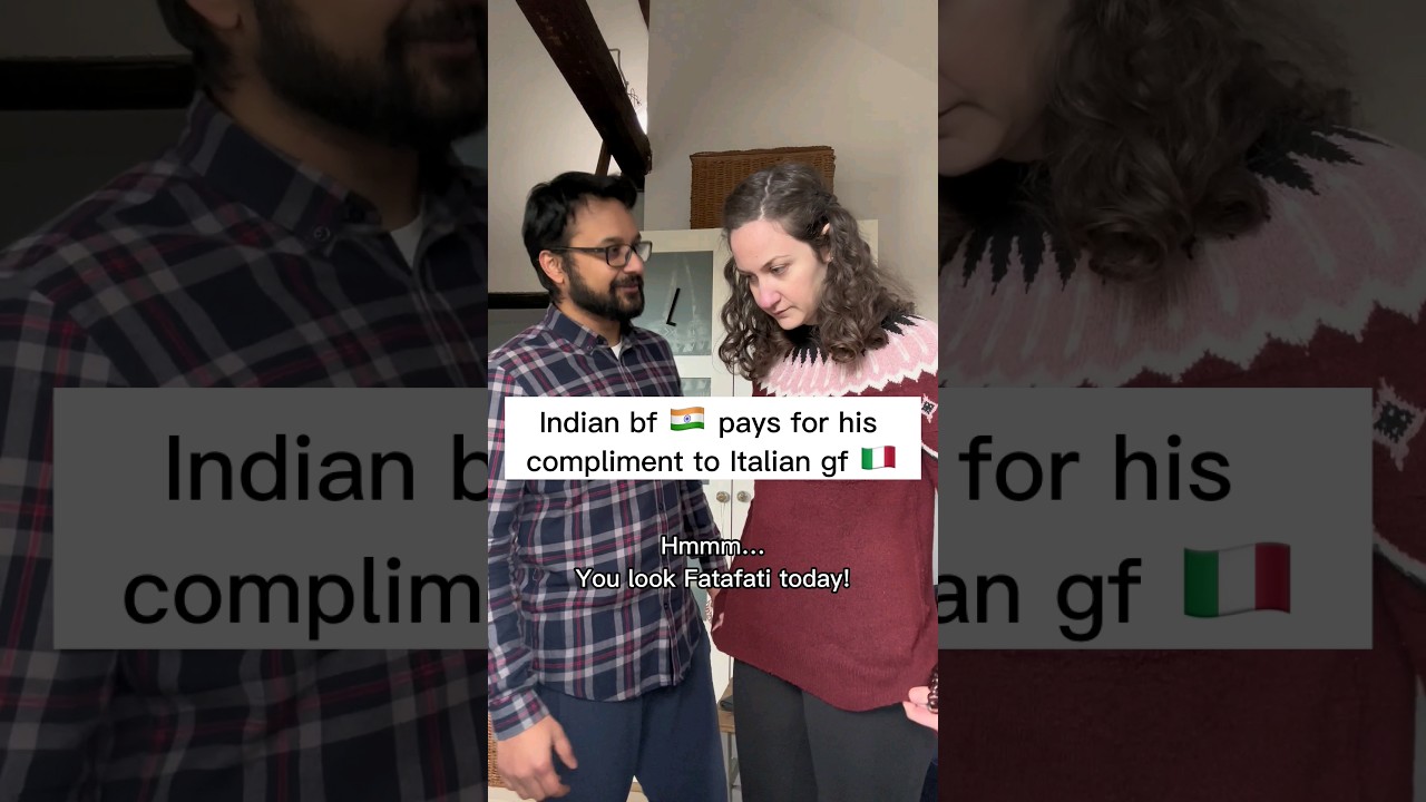 Share this with a Fatafati friend #indian #italian #comedy #shorts #mixedcouple