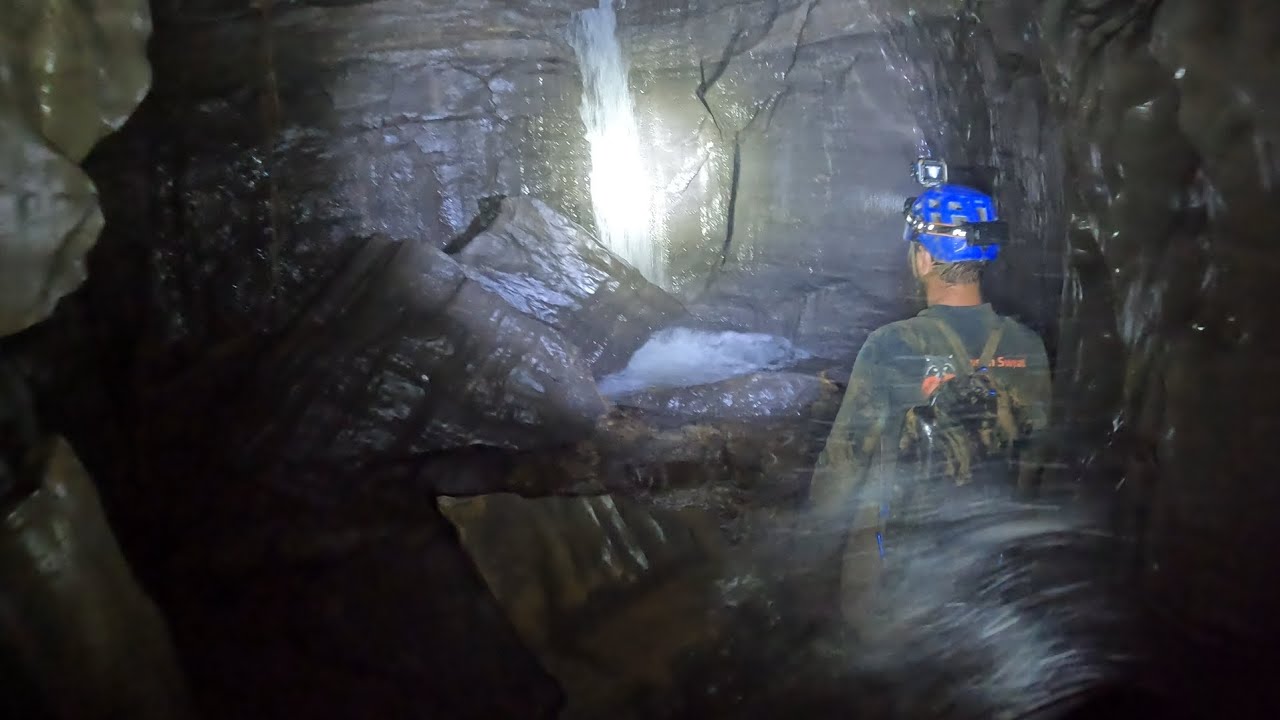 Pettyjohn's Cave Pt.3 Roaring Waterfall