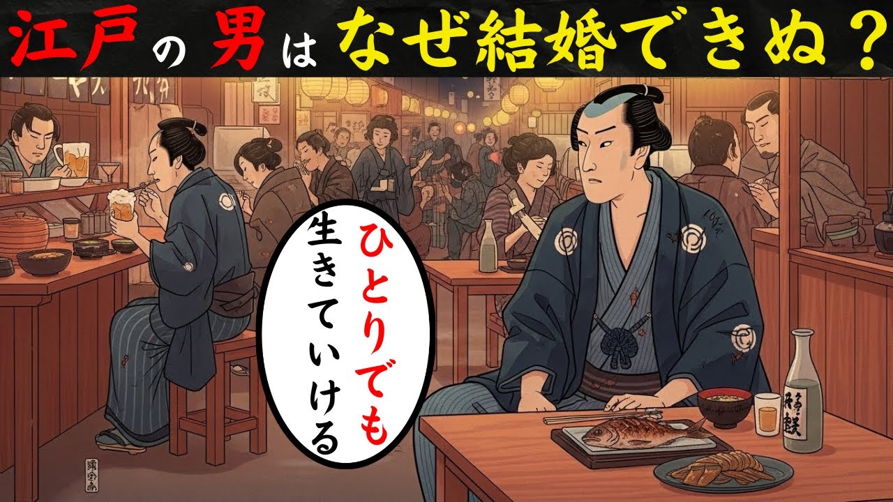 江戸時代の男たちはなぜ結婚しなかったのか？独身が当たり前だった切なすぎる理由【江戸時代の庶民】